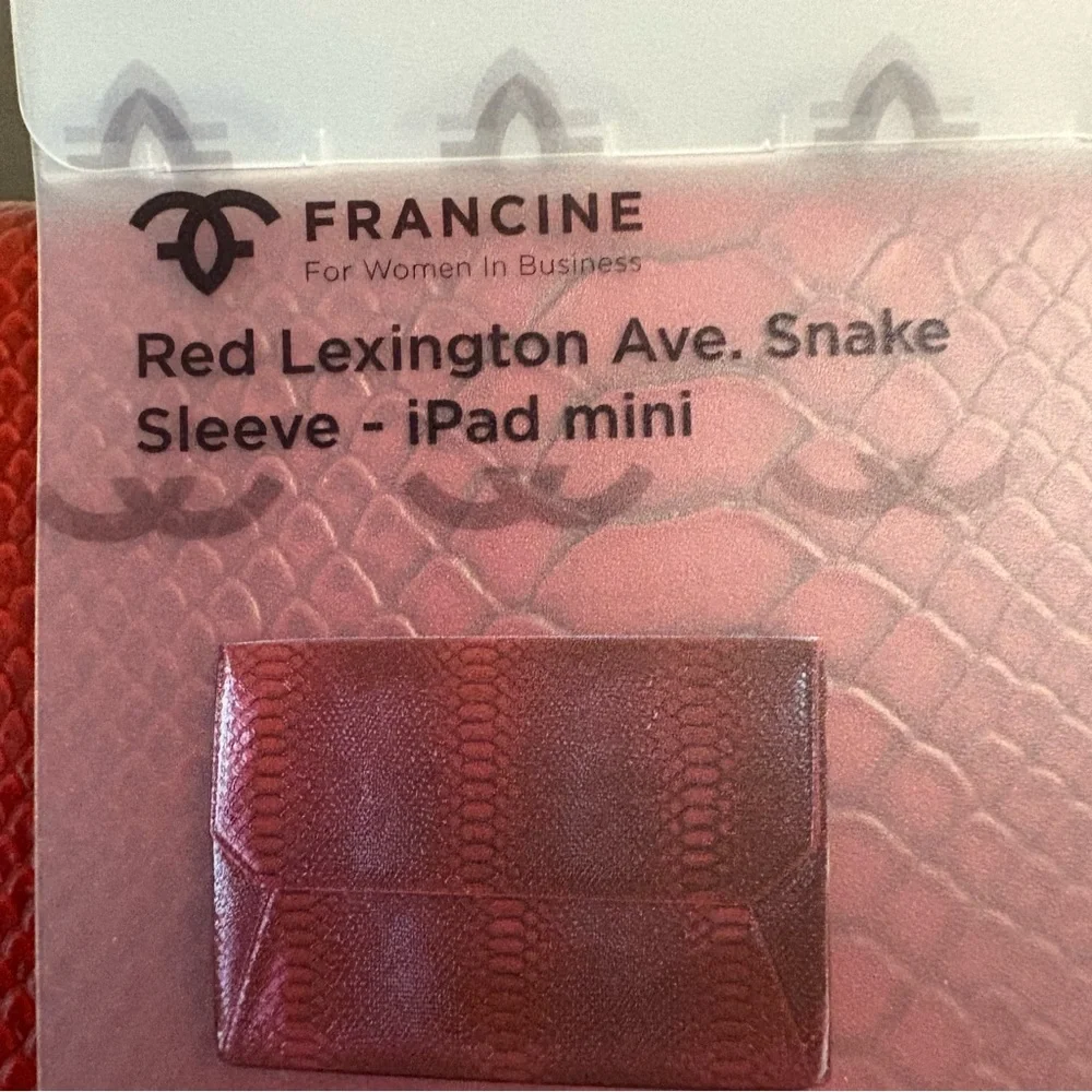 Francine Red Lexington Ave Snake Sleeve for IPad Mini and 7” Tablets